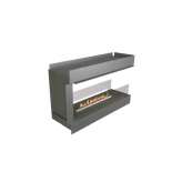 3-stronne wbudowane palenisko na bioetanol NetZero Fire NZ48F Peninsula Firebox