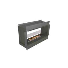 Dwustronnie wbudowane palenisko na bioetanol NetZero Fire NZ48F See-Through Firebox