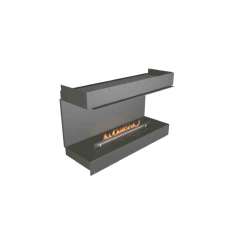 3-stronne wbudowane palenisko na bioetanol NetZero Fire NZ48F Three-Sided Firebox