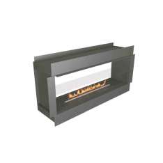 Dwustronnie wbudowane palenisko na bioetanol NetZero Fire NZ60F See-Through Firebox