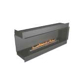 Narożny kominek na bioetanol do zabudowy NetZero Fire NZ72F Left-Corner Firebox