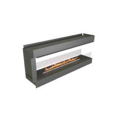 3-stronne wbudowane palenisko na bioetanol NetZero Fire NZ72F Peninsula Firebox