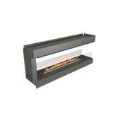 3-stronne wbudowane palenisko na bioetanol NetZero Fire NZ72F Peninsula Firebox