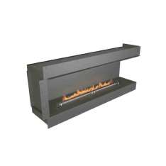 Narożny kominek na bioetanol do zabudowy NetZero Fire NZ72F Right-Corner Firebox