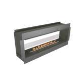Dwustronnie wbudowane palenisko na bioetanol NetZero Fire NZ72F See-Through Firebox