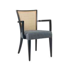 Krzesło z tkaniny tapicerowanej z podłokietnikami New Life Abby SB04