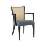 Krzesło z tkaniny tapicerowanej z podłokietnikami New Life Abby SB04