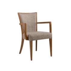 Krzesło z tkaniny tapicerowanej z podłokietnikami New Life Abby SOFT PO01
