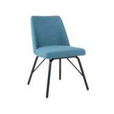 Krzesło z tkaniny tapicerowanej z metalową podstawą New Life Ama SE01 BASE 21