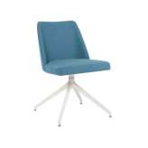 Obrotowe krzesło z tkaniny na kozłach z podstawą aluminiową New Life Ama SE01 BASE 22