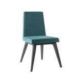 Krzesło tapicerowane tkaniną z lakierowaną podstawą New Life Arisa SE01 BASE 10