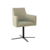 Krzesło z tkaniny z 4-ramienną podstawą z podłokietnikami i metalową podstawą New Life Nancy PO01 BASE 24