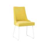 Krzesło na płozach z tkaniny tapicerowanej z metalową podstawą New Life Nancy SE01 BASE 20