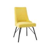 Krzesło z tkaniny tapicerowanej z metalową podstawą New Life Nancy SE01 BASE 21