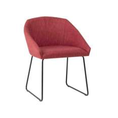 Krzesło z metalową podstawą, tapicerowane tkaniną New Life Tati SE01 BASE 20