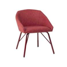 Krzesło z tkaniny tapicerowanej z metalową podstawą New Life Tati SE01 BASE 21