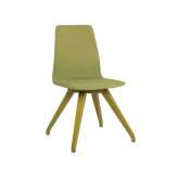 Krzesło tapicerowane tkaniną z bukową podstawą New Life Tecla SE01 BASE 11