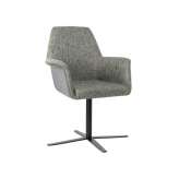 Krzesło z tkaniny z 4-ramienną podstawą z podłokietnikami i metalową podstawą New Life Viva PO01 BASE 24