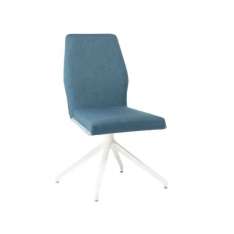 Tapicerowane krzesło z tkaniny na kozłach z metalową podstawą New Life Viva SE01 BASE 22