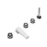 Bateria wannowa podtynkowa 5-otworowa Newform Park Limited Edition