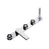 Bateria wannowa podtynkowa 5-otworowa z płytką Newform Park Limited Edition