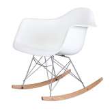 Fotel bujany Vild Rar biały - polipropylen | płozy bukowe