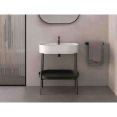 Owalna umywalka ceramiczna Console Nic Consolle