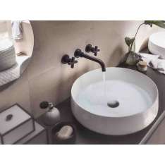 3-otworowa bateria umywalkowa ścienna z pojedynczymi rozetami Nobili Rubinetterie Lira