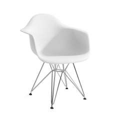 Podstawa Fotel Dar Silver biały. 01 - polipropylen | chromowana