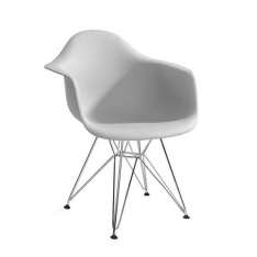 Podstawa Fotel Dar Silver jasny szary. 05 - polipropylen | chromowana