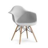 Podstawa Fotel Daw jasny szary. 05 - polipropylen | bukowa