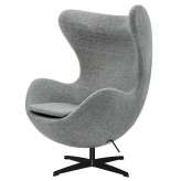 Podstawa Fotel Egg Classic Black szara Kratka 127 - wełna | czarna