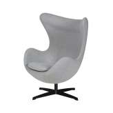 Podstawa Fotel Egg Classic Black szary melanż 17 - wełna | czarna