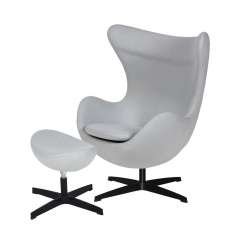 Podstawa Fotel Egg Classic Black z podnóżkiem - szary popielaty 18, czarna
