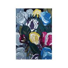 Ręcznie wykonany dywan z jedwabiu bambusowego i wełny z motywem kwiatowym NOW Carpets Bloom