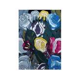 Ręcznie wykonany dywan z jedwabiu bambusowego i wełny z motywem kwiatowym NOW Carpets Bloom