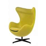 Podstawa Fotel Egg Classic Black zielona oliwka 20 - wełna | czarna