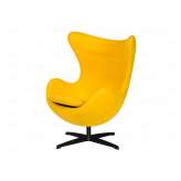 Podstawa Fotel Egg Classic Black żółty słoneczny 36 - wełna | czarna