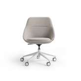 Krzesło biurowe z tkaniny z podstawą 5-Spoke na kółkach Offecct Ezy LOW