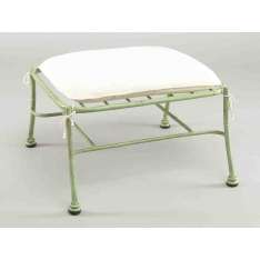 Prostokątny, żelazny podnóżek ogrodowy Officinaciani Bamboo