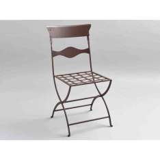 Krzesło ogrodowe z kutego żelaza Officinaciani Due Lamiere
