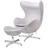 Podstawa aluminiowa Fotel Egg Classic Velvet jasny szary z podnóżkiem - welur |