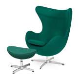 Podstawa aluminiowa Fotel Egg Classic z podnóżkiem szmaragdowy zielony 41 - wełna |