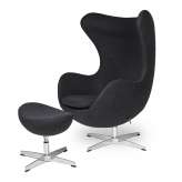 Podstawa aluminiowa Fotel Egg Classic z podnóżkiem ciemny szary 5 - wełna |