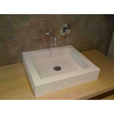 Umywalka z kwadratowym blatem z Corianu® Ondulina Design Square washbasin