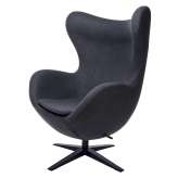 Podstawa Fotel Egg szeroki Black ciemny szary 27 - wełna | czarna