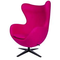 Podstawa Fotel Egg szeroki Black fuksja 11 - wełna | czarna