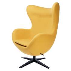 Podstawa Fotel Egg szeroki Black musztardowy 13 - wełna | czarna