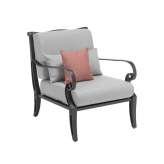 Fotel ogrodowy z aluminium z recyklingu z podłokietnikami Oxley's Furniture Scroll
