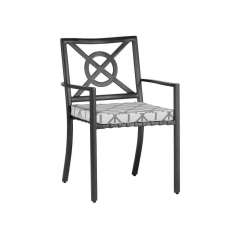Sztaplowane aluminiowe krzesło ogrodowe z podłokietnikami Oxley's Furniture Sienna